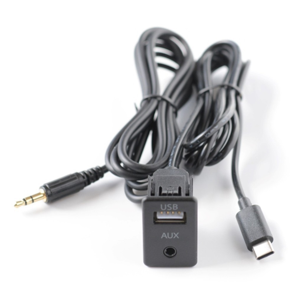 Center Console Car USB and AUX Port Panel Interface 145CM Extension Cable