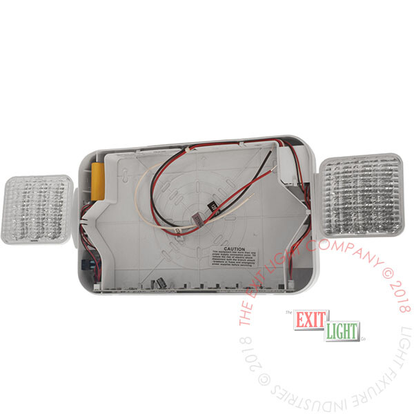 LFI Lights | Red LED Exit Sign Emergency Light Combo UL | 2 Pack COMBO2-R-W-BB-2