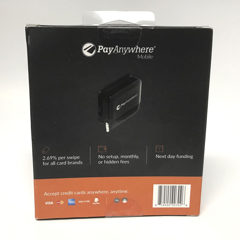 PayAnywhere Mobile Credit Card Reader w/HEAD SET JACK | Android iPhone |NIB 2015
