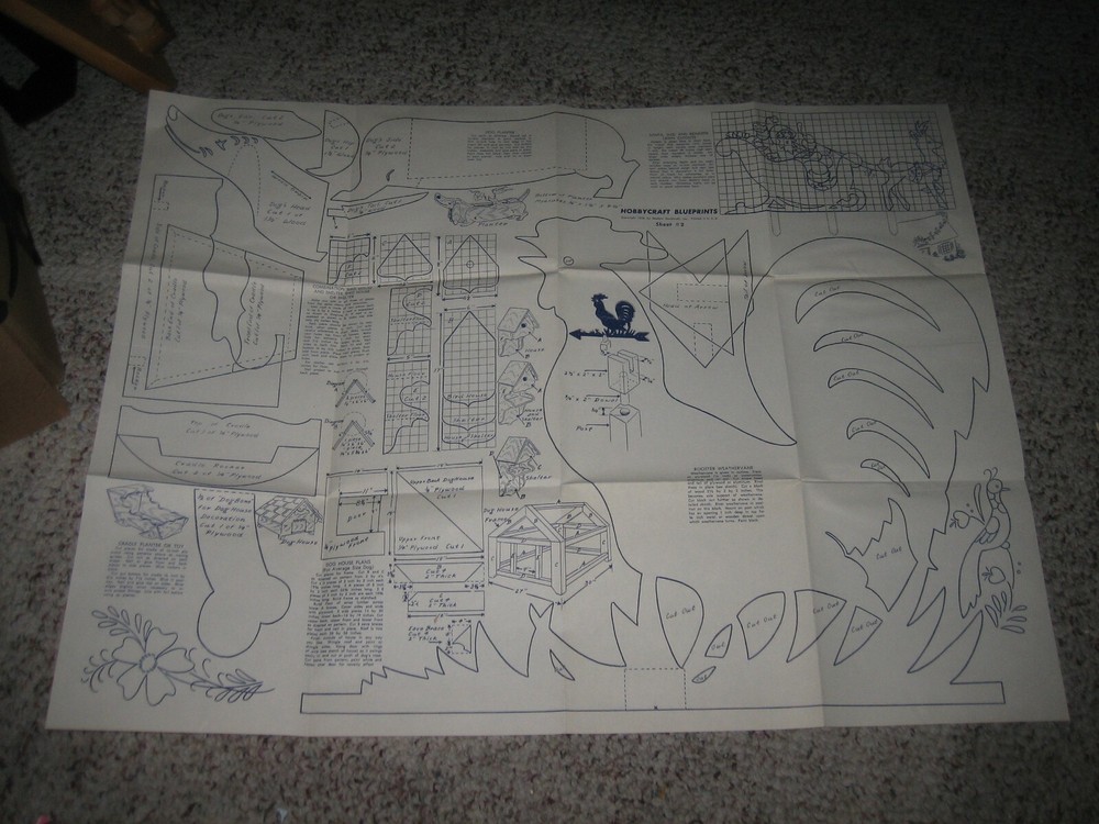 Vintage Modern Handcraft Inc Sheets #1 thru #4 Woodworking Pattern Instructions