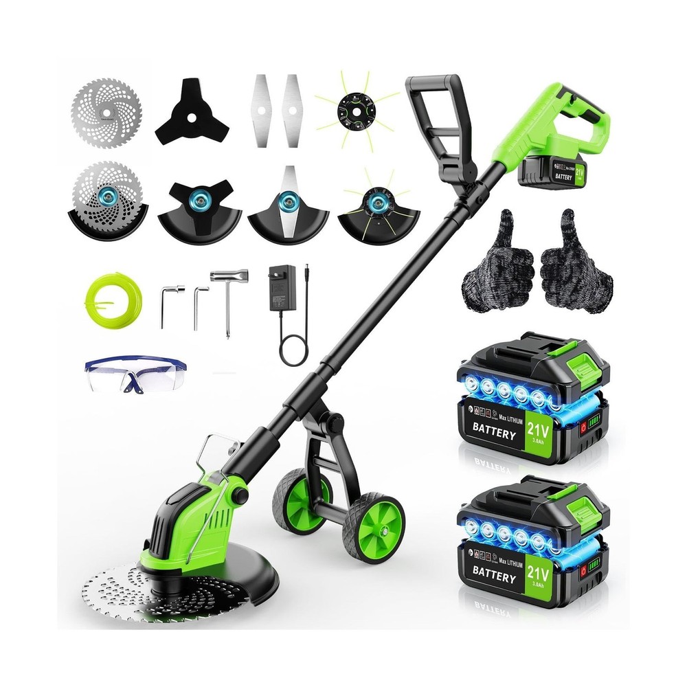 12" Stringless Weed Wacker Cordless Eater, 20000 RPM Powerful Battery Powered...