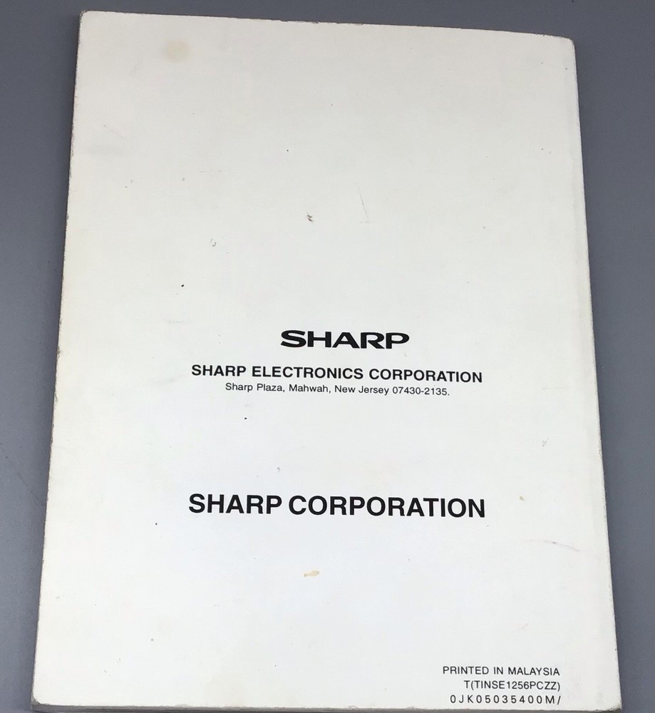 Vintage Sharp Manual ONLY For YO-430 Electronic Organizer