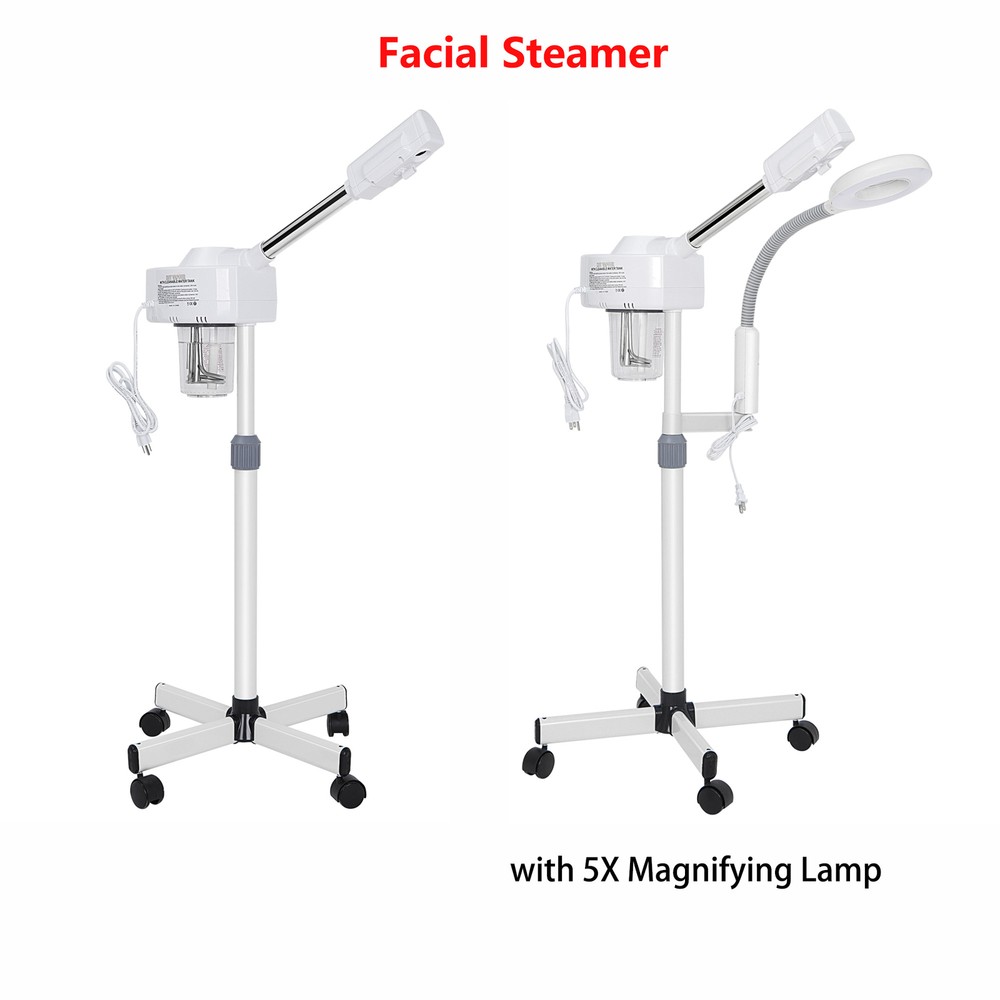 Facial Steamer Spa On Wheels Ionic Ozone Hot Mist Function Salon Beauty Equipmen