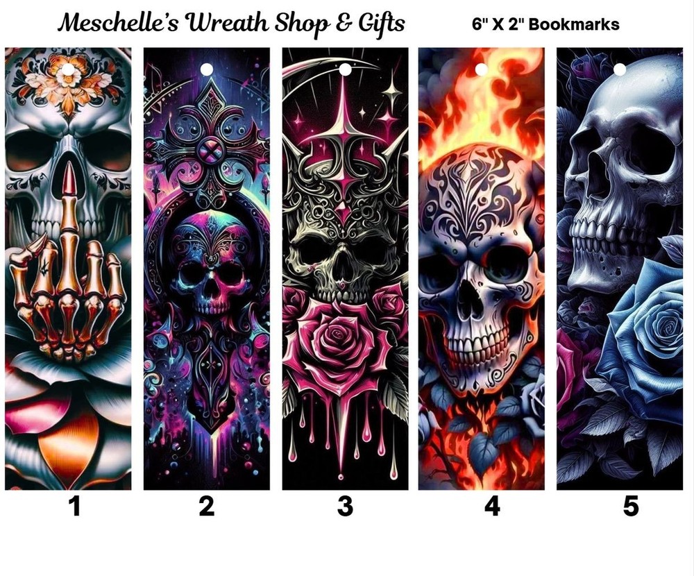 Skulls Themed Bookmarks