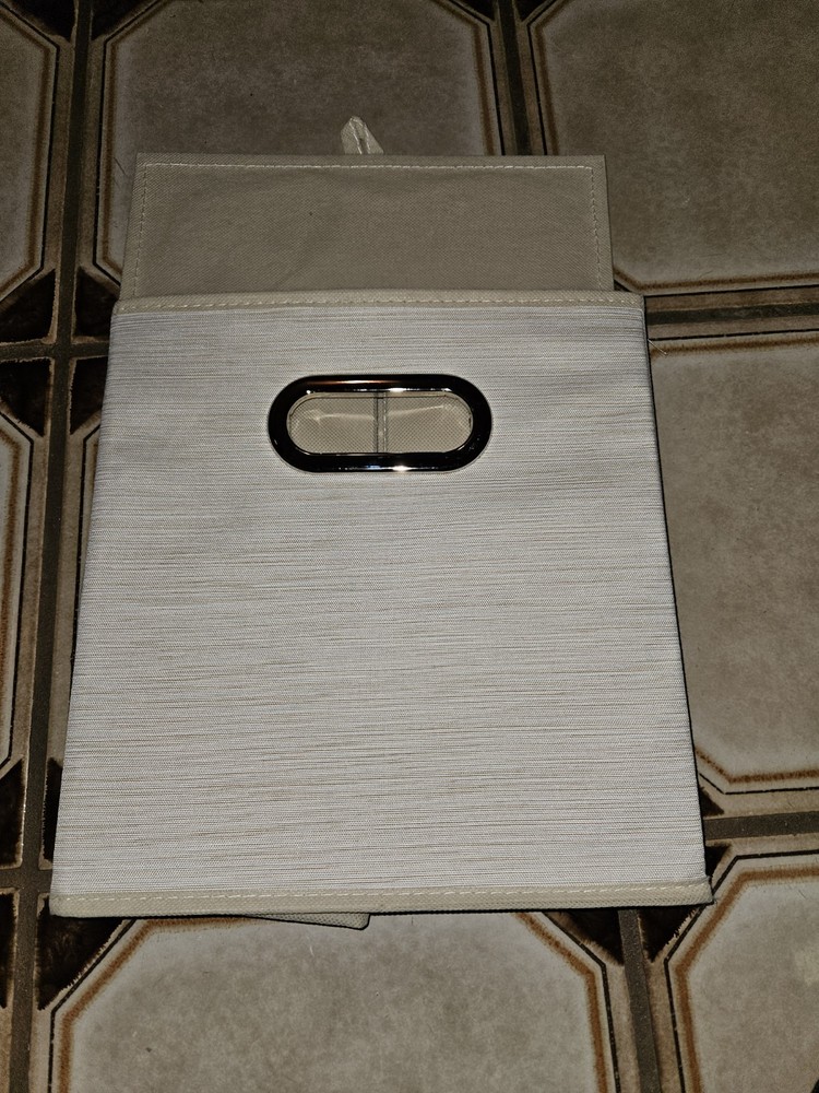 Cube Box Insert Fabric Used 1 Pieces Cream