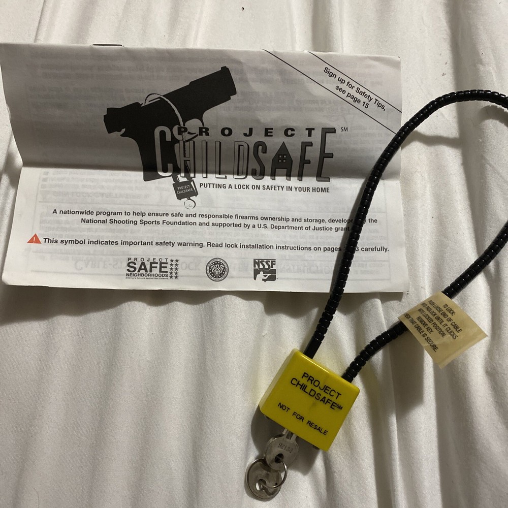 Gun Safety Cable Trigger Lock With Keys Project Child safe