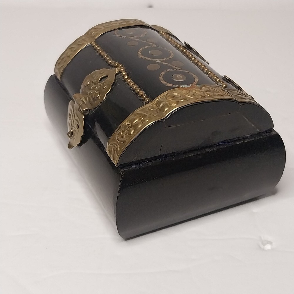 Vintage Old Handcrafted Brass & Camel bone Jewellery Box,