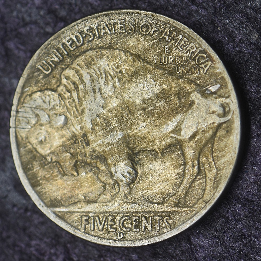 1938-D "FULL HORN" Buffalo Nickel 5C - COINGIANTS -