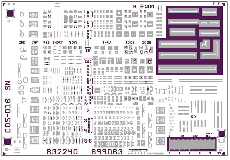 Wight Microtech Standard Calibration Contact Substrate P/N 005-016
