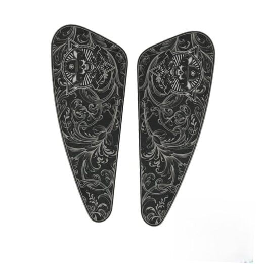 Skull Motorcycle Gas Tank Graphics Fuel Oil Tank Pad 2pcs Side Gas Tank Pad