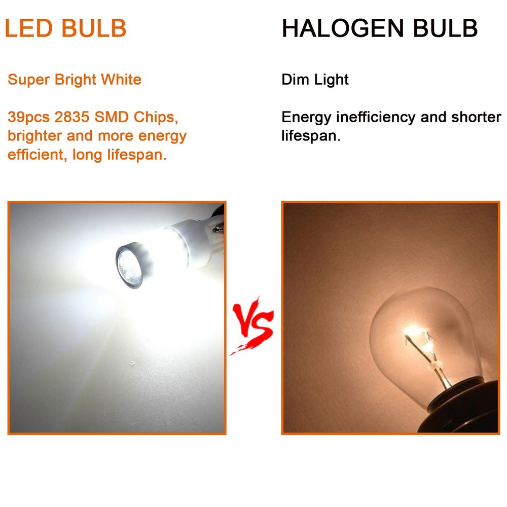 Strobe Flash 7440 7443 7444 LED Backup Reverse Back Up Light Bulbs Bright White