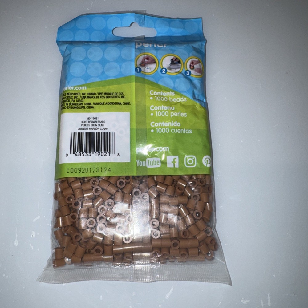 Perler Beads, 1,000 Count - Light Brown