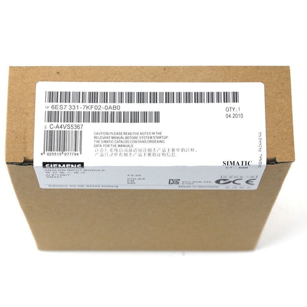 New Siemens Analog Input Module 6ES7331-7KF02-0AB0 6ES73317KF020AB0