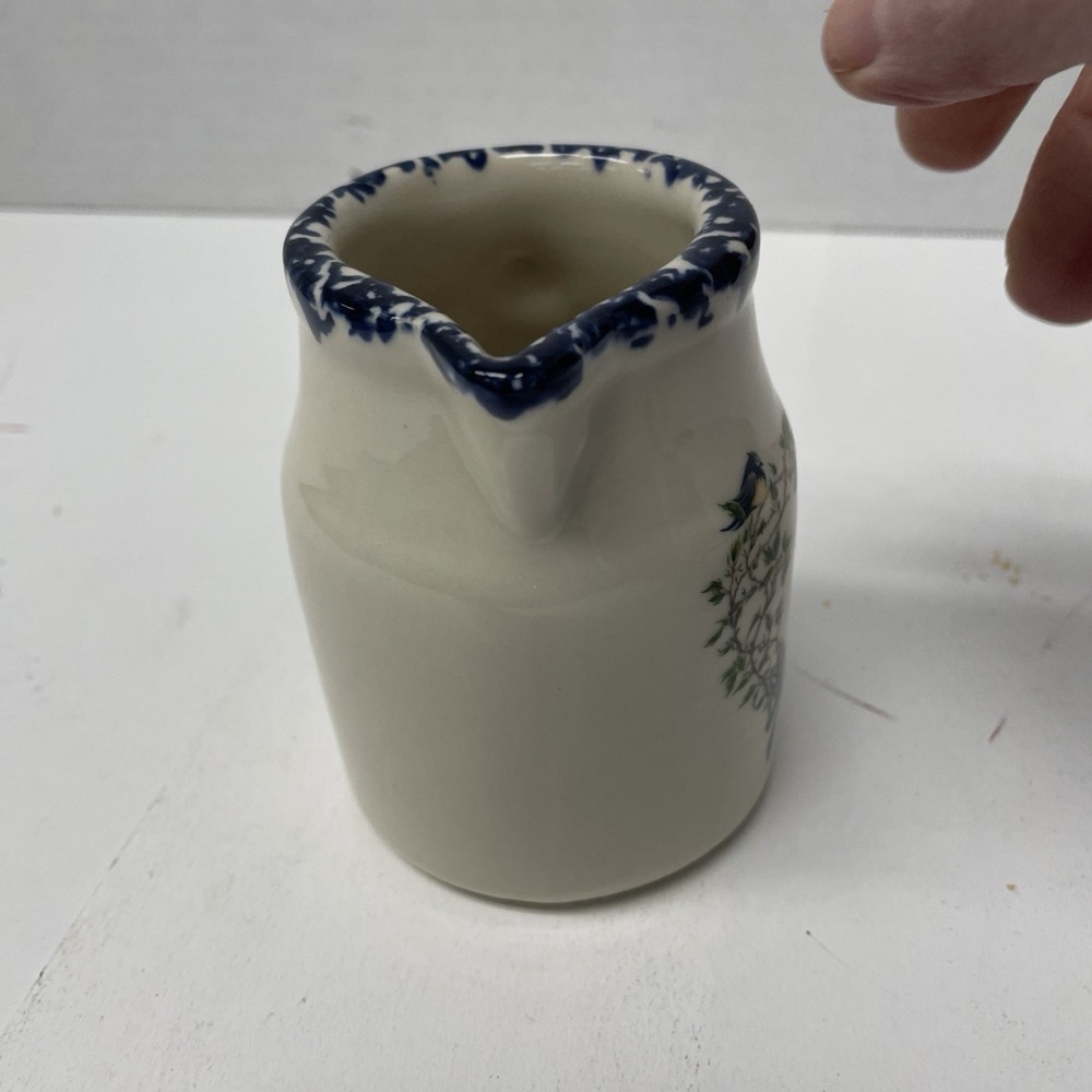 SMALL POTTERY PITCHER - Heart Wreath - WICKER PLUS LTD.