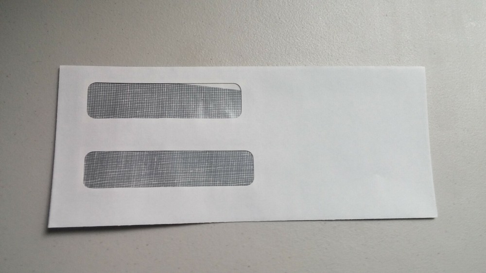 Partial Box (196) New NEBS Double Window White Security Envelopes Model 00093790