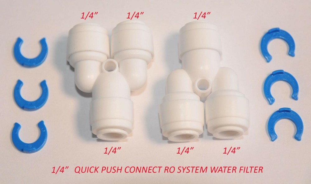 ¼” 3 TREE WAY UNION TEE TUBE QUICK PUSH CONNECT RO REVERSE OSMOSIS WATER FILTER