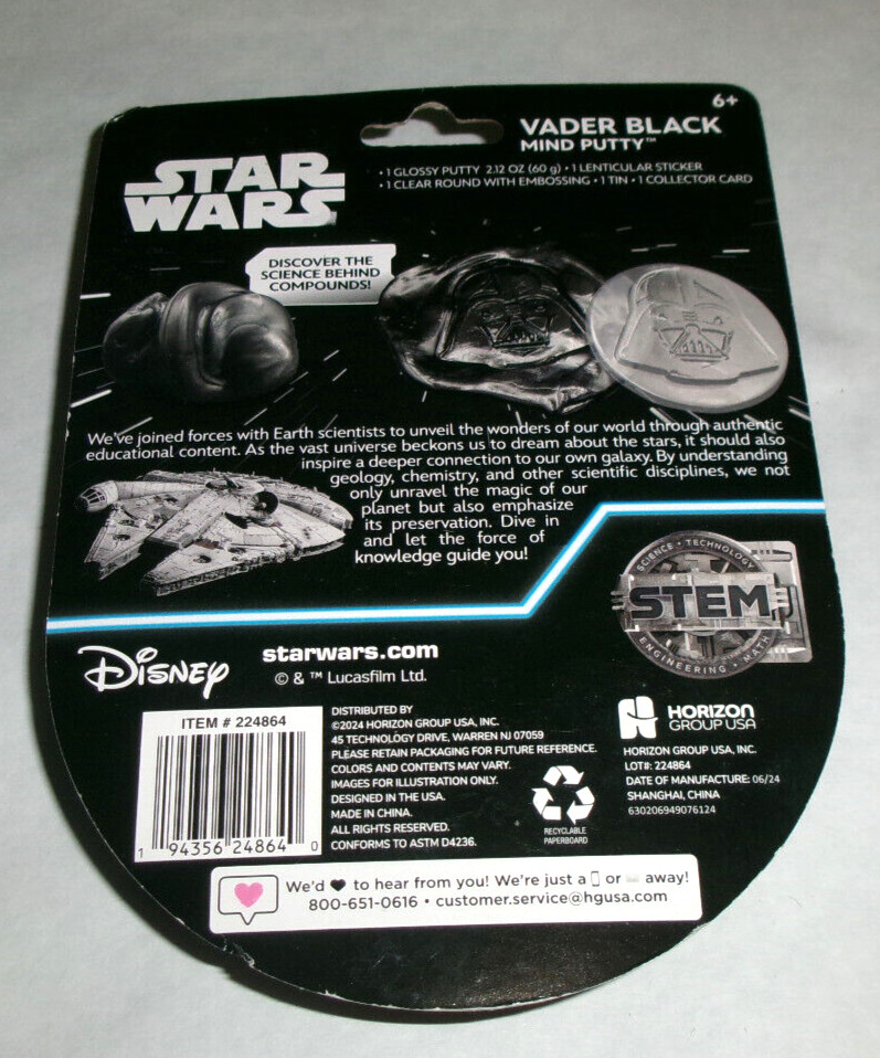 Star Wars Vader Black Mind Putty NIP