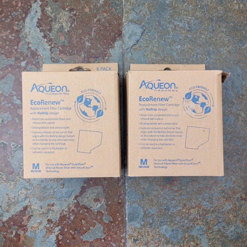 Aqueon EcoRenew Replacement Filter Cartridges Medium - 6 pack X2