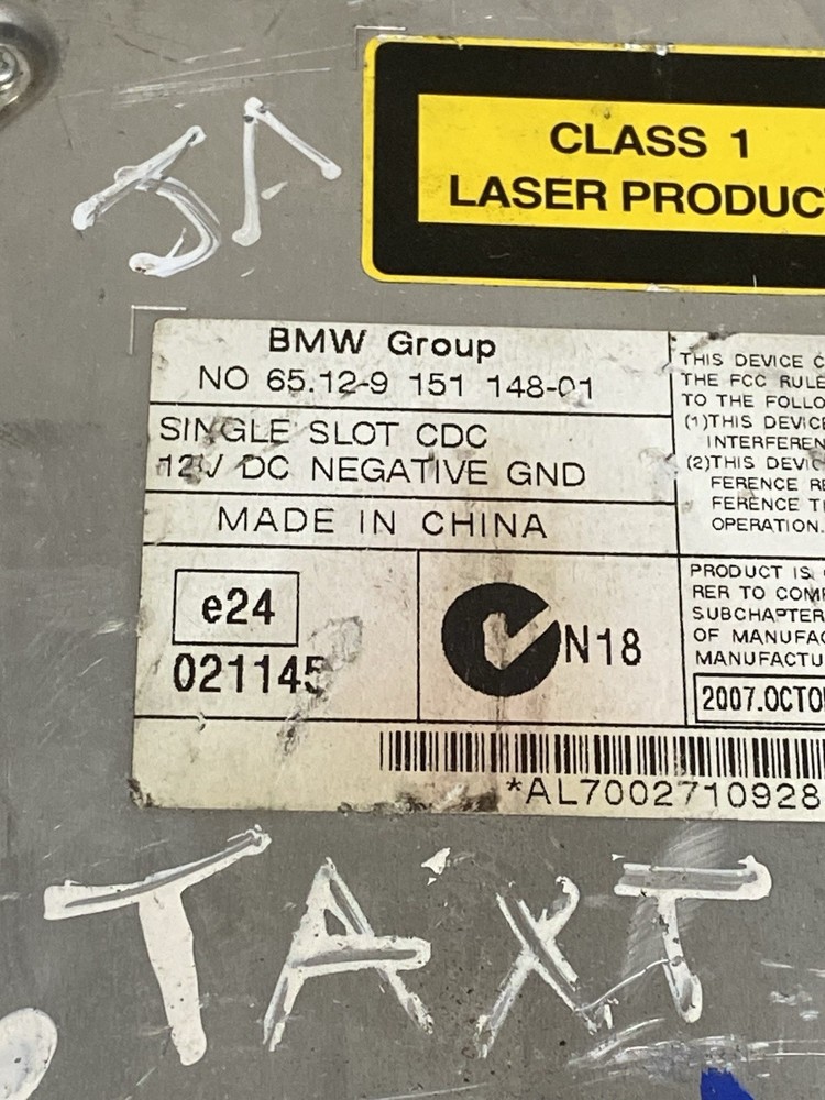 BMW 6 DISC FRONT LOADING HEAD UNIT 6512-9151148-01