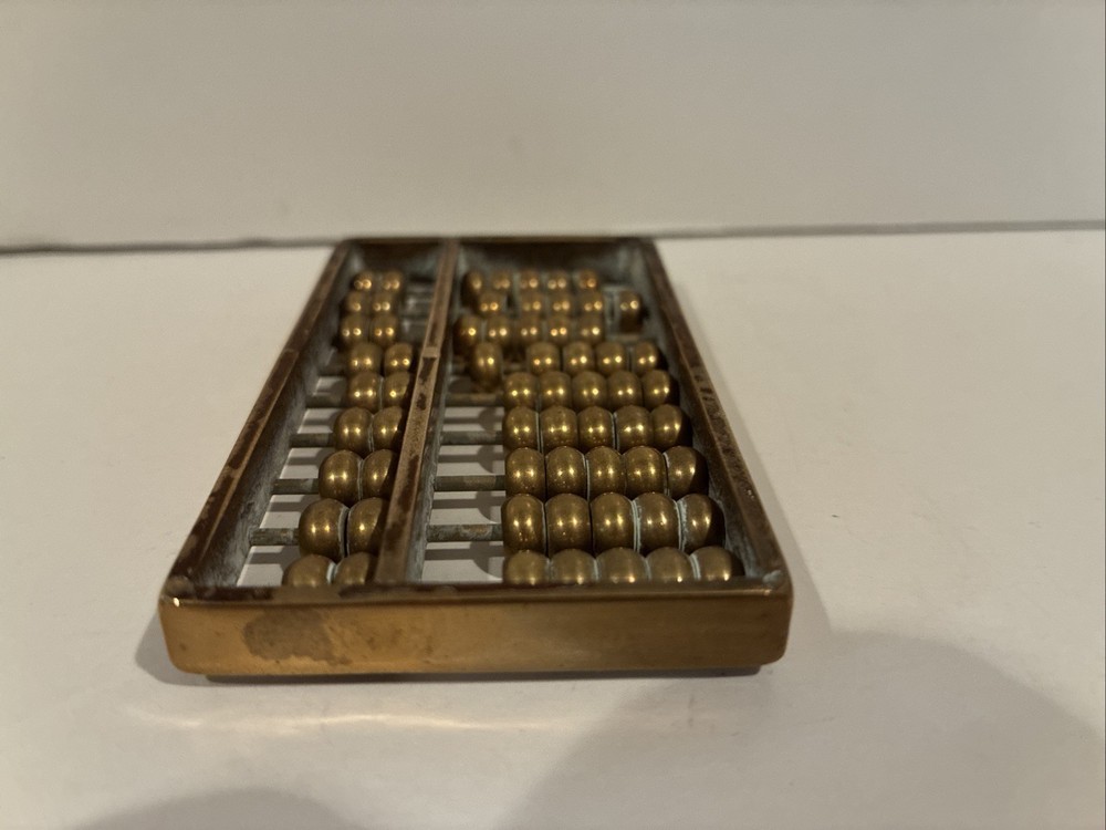 Vintage Mini Brass Abacus 3x2