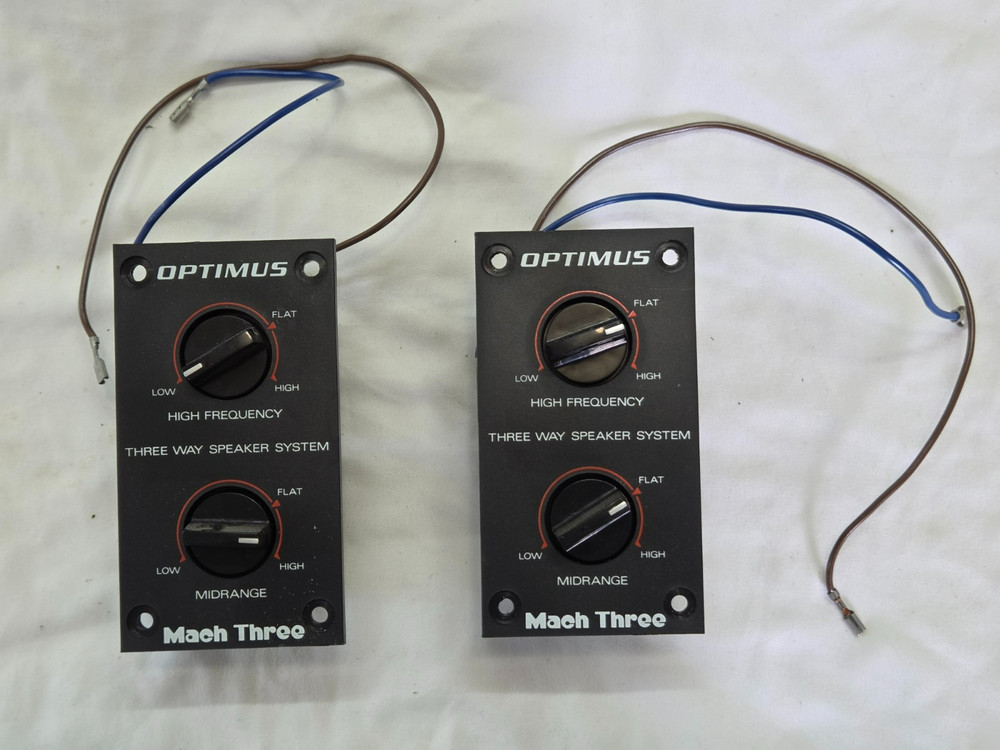 Optimus Mach Three Speaker L-Pad Control Panel Pair – Midrange & High Frequency