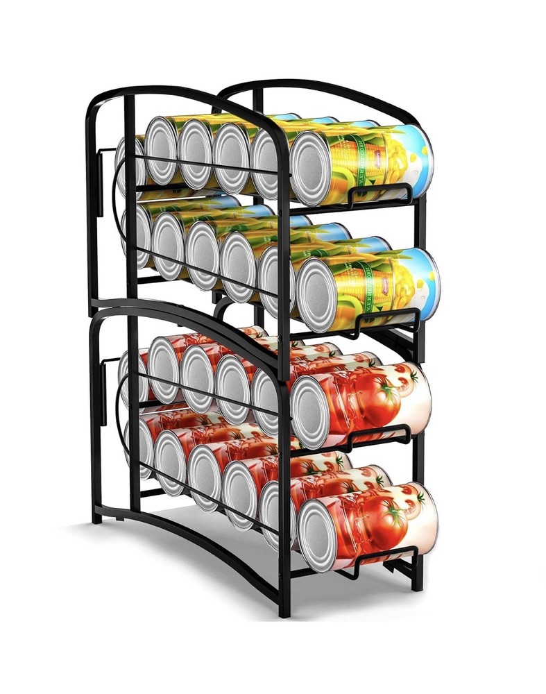 Stackable Beverage Can Dispenser Rack, Storage Organizer Holder for Canned