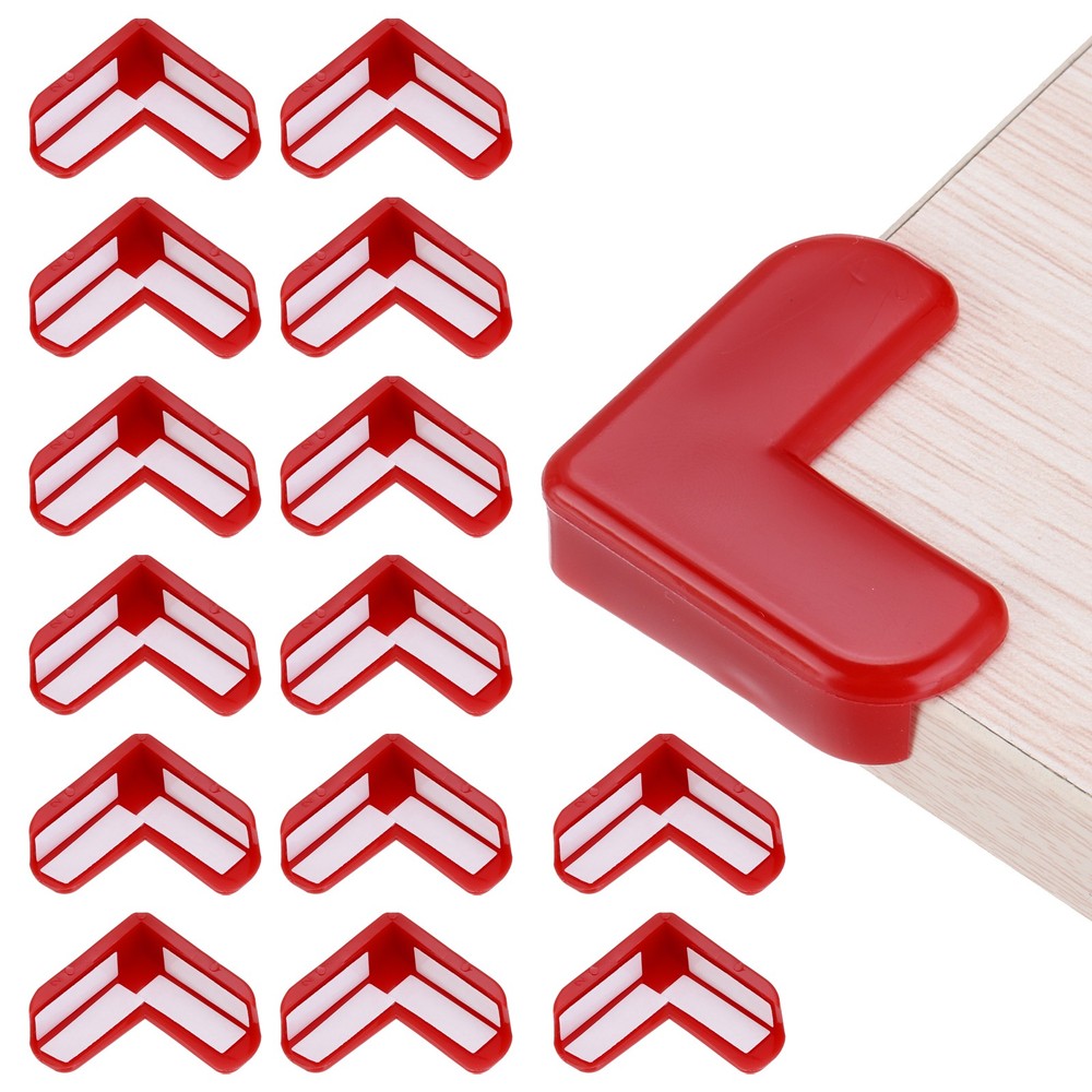 Corner Protectors 16Pcs Table Corner Protectors(L-shaped, Red)