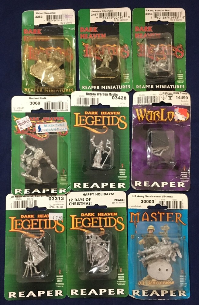 NIB Reaper miniatures, Multilisting
