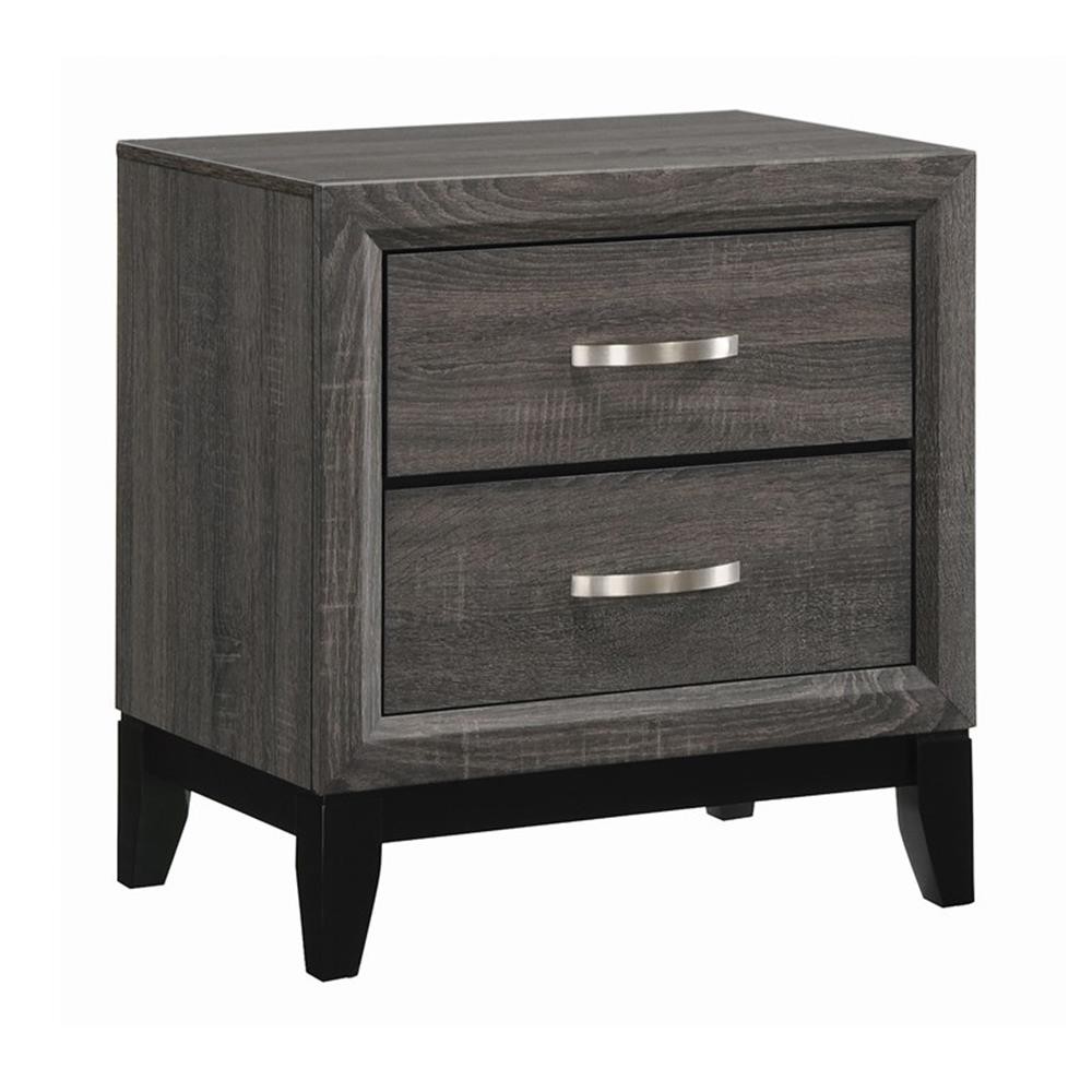 Coaster 4-Piece Transitional Wood Queen Panel Bedroom Set in Gray