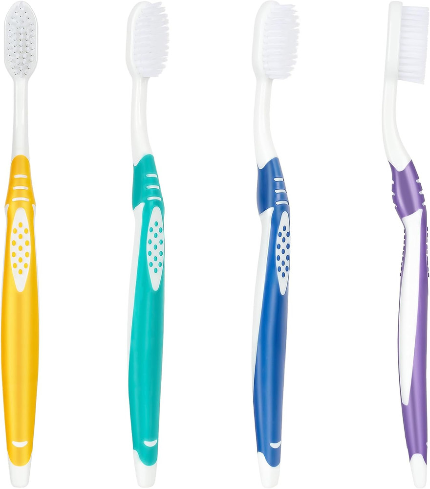 B Extra Soft Toothbrushes for Adults - Flossing Toothbrush for Sensitive Teeth a