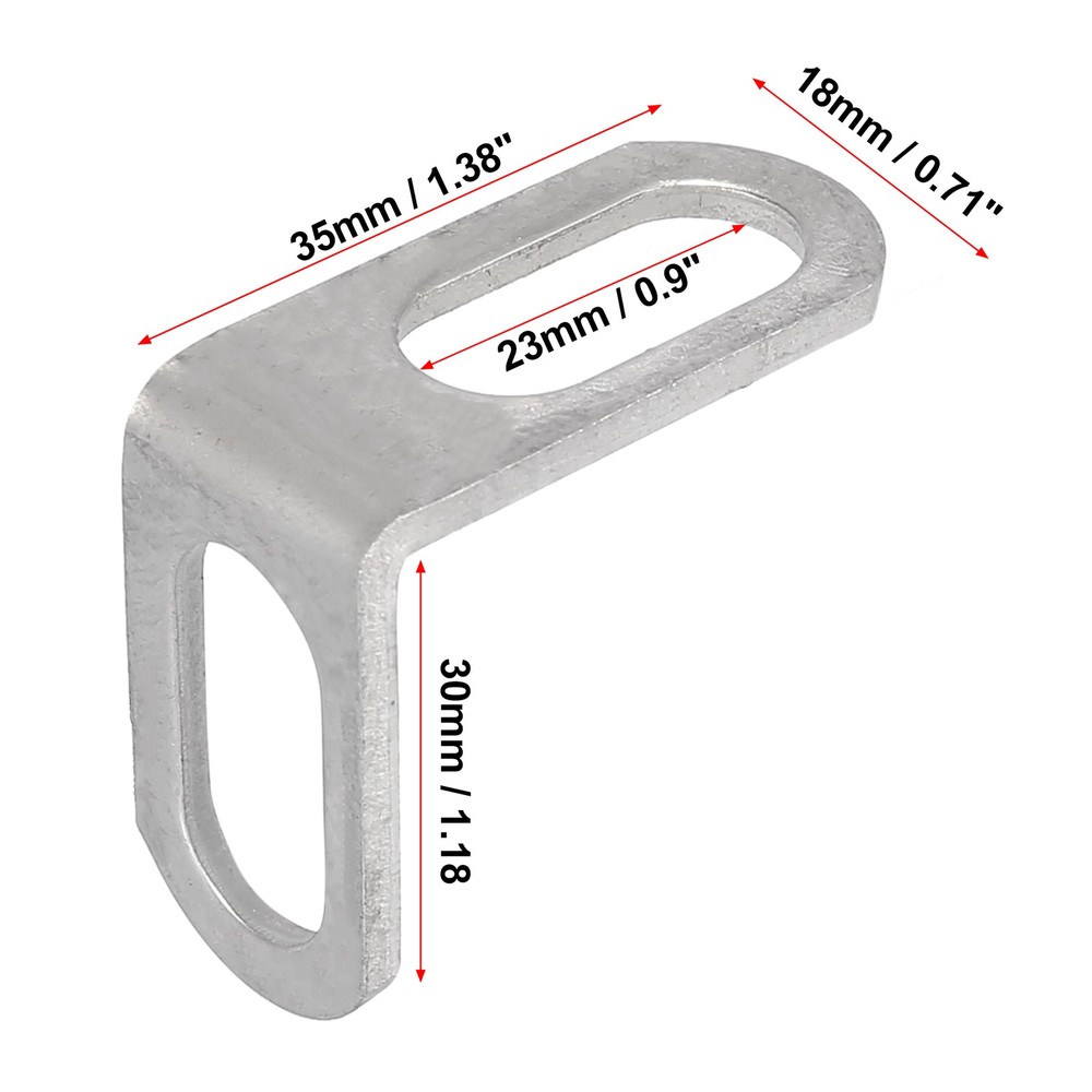 Universal Pack (1) 23mm 0.9" Motorcycle Exhaust Pipe Bracket L Shape Muffler