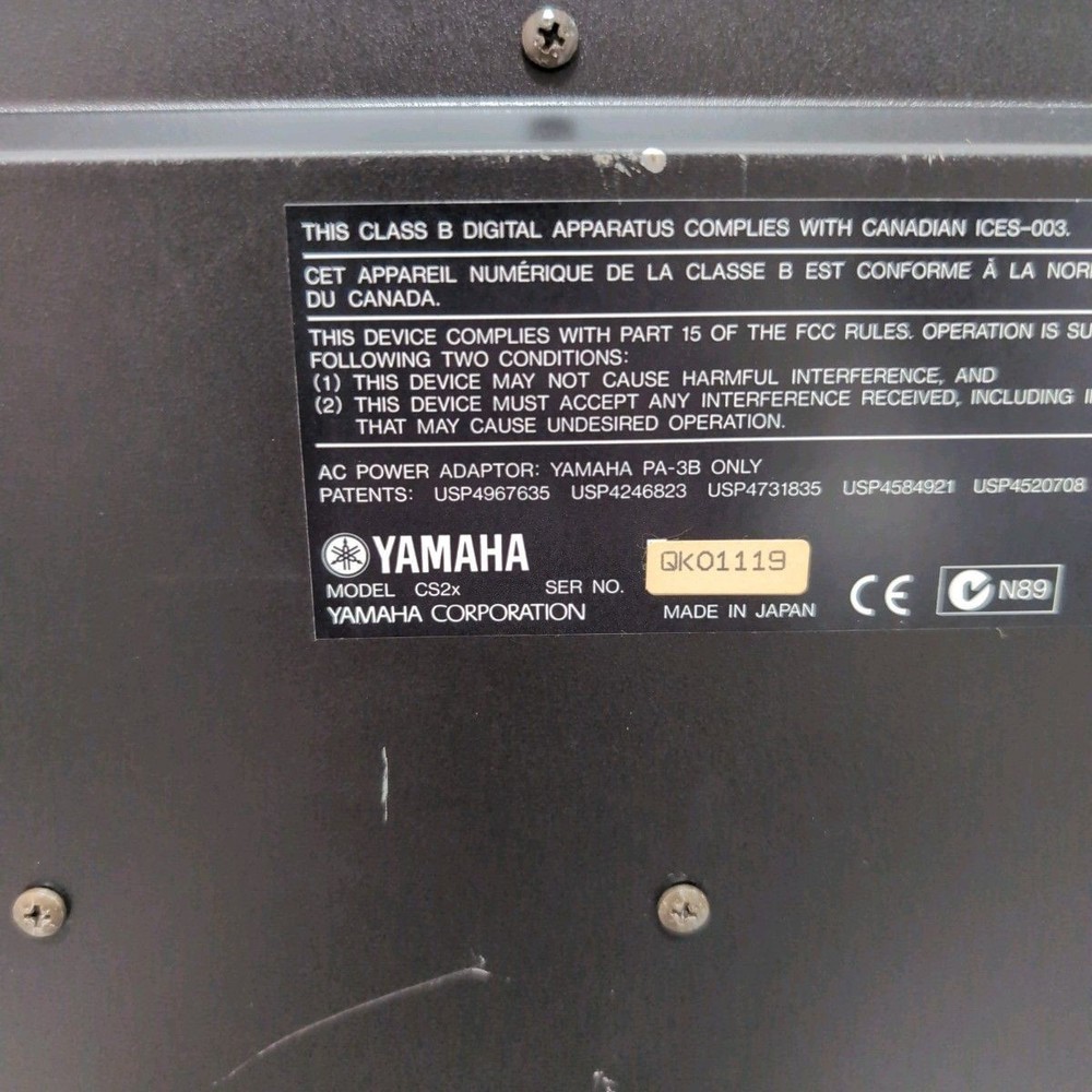 Yamaha CS2x CONTROL SYNTHESIZER synth Working [Very good]