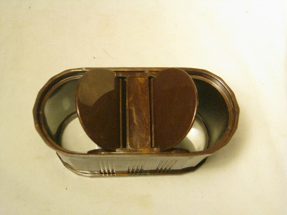 vintage Bakelite Cigarette holder container dispenser clear top automatic upside