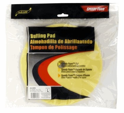 S.M. Arnold Speedy Yellow Polyester Foam Buffing Pad, 9 inch