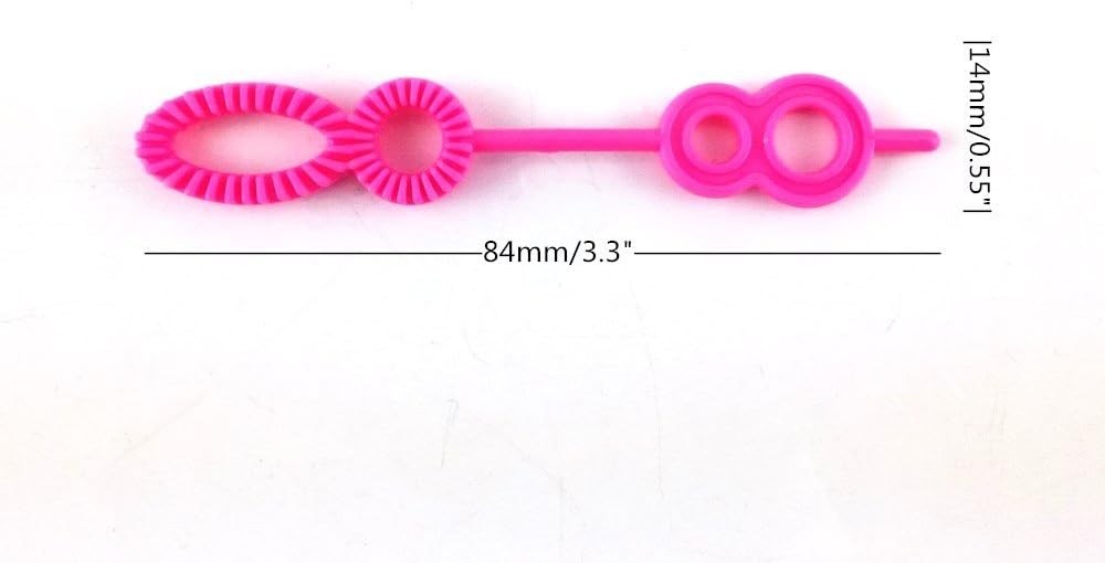 HONBAY 50pcs Colorful Multihole Bubble Wands