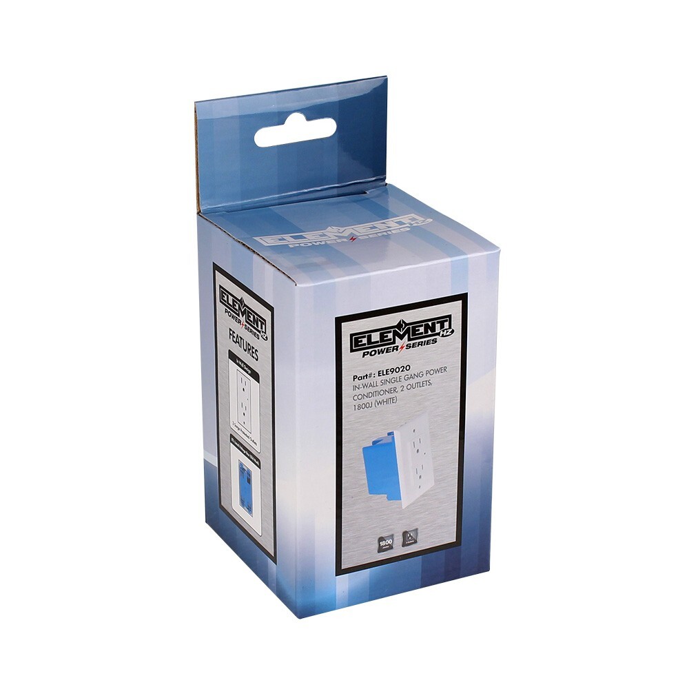 Element-Hz Power Series Surge Protector In-Wall Retrofit Backbox 1800J - OPENBOX