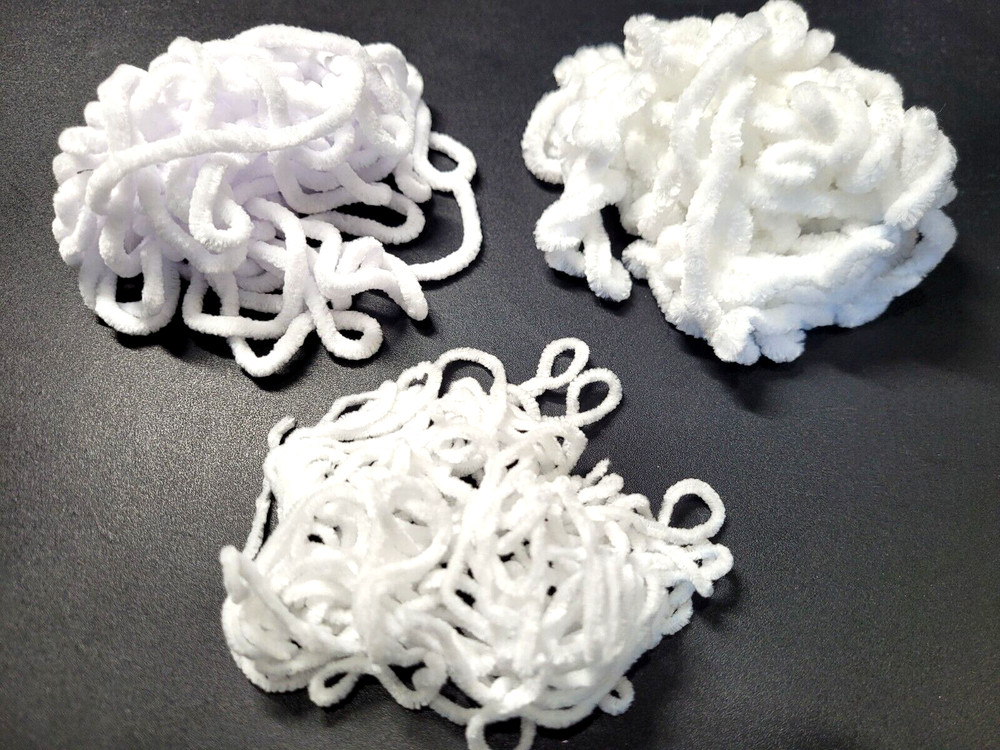CHENILLE - SNOW WHITE - Fine - Small & Medium - Fly & Jig Tying Material - NEW!