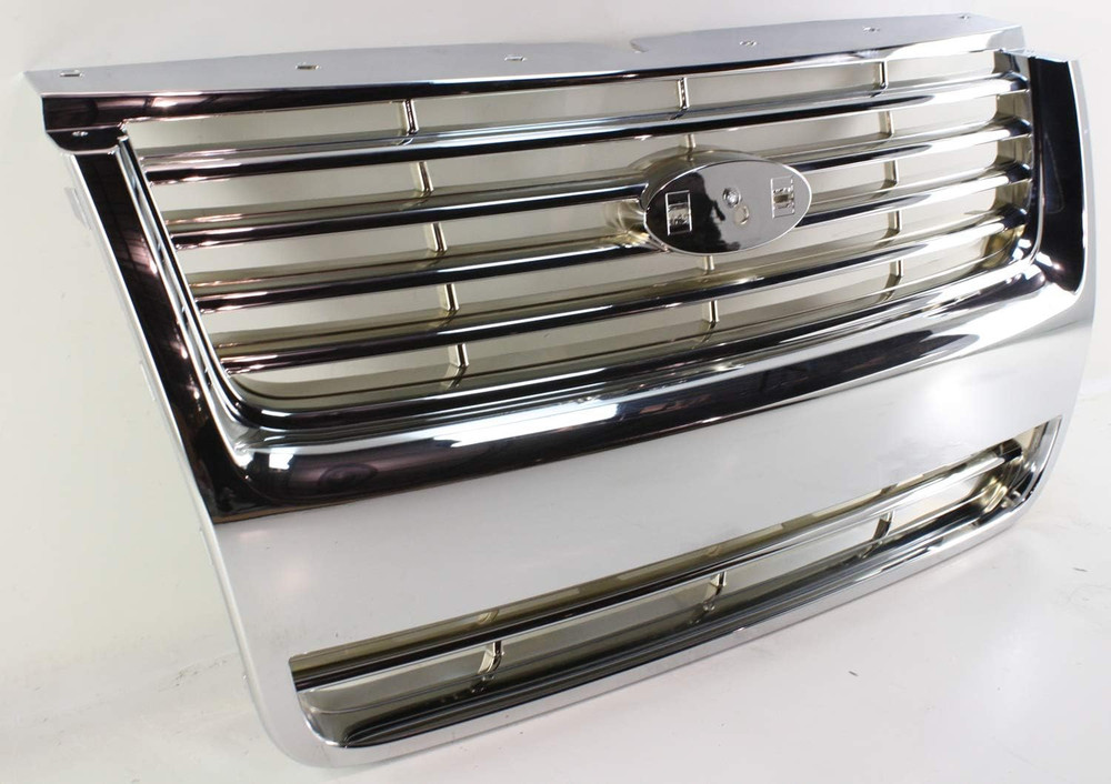 Grille Assembly Compatible with 2006-2008 Ford Explorer Chrome Shell and Insert