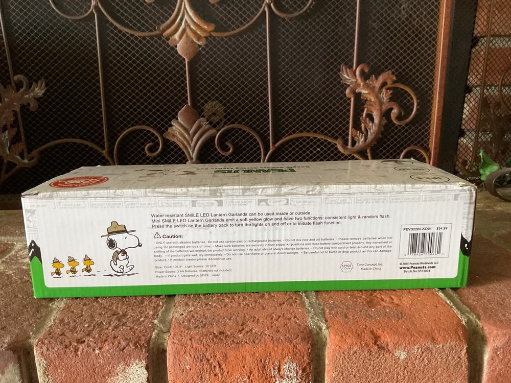 Peanuts Beagle Scouts Mini Lantern 10-piece String Light Set (New in Box)