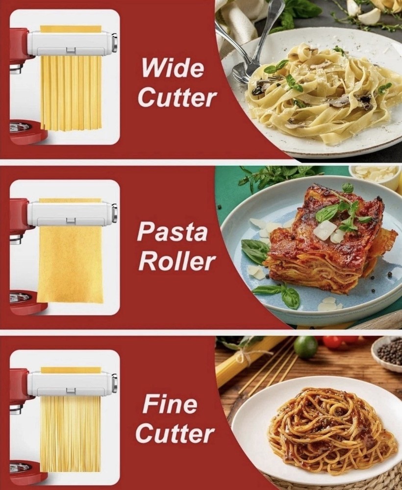 Pasta Maker 3 In 1 Attachment for All Kitchenaid Mixers