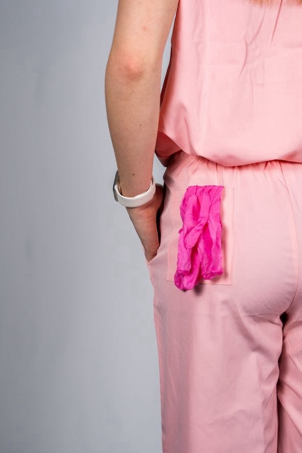 MEDIUM | FIGHT CLUB PINK | 2 PC SCRUB SET