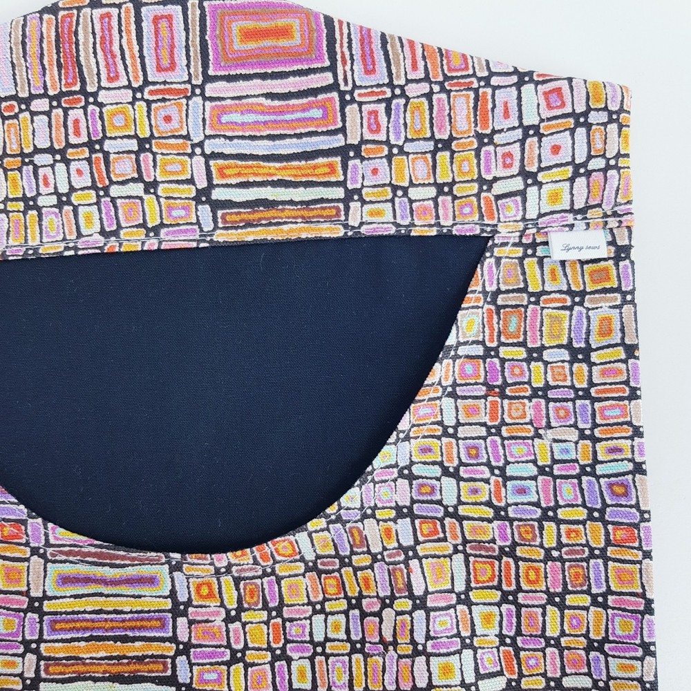 Peg Bag Handmade Multi-Coloured Abstract Print Lined Laundry Clothes Peg Holder