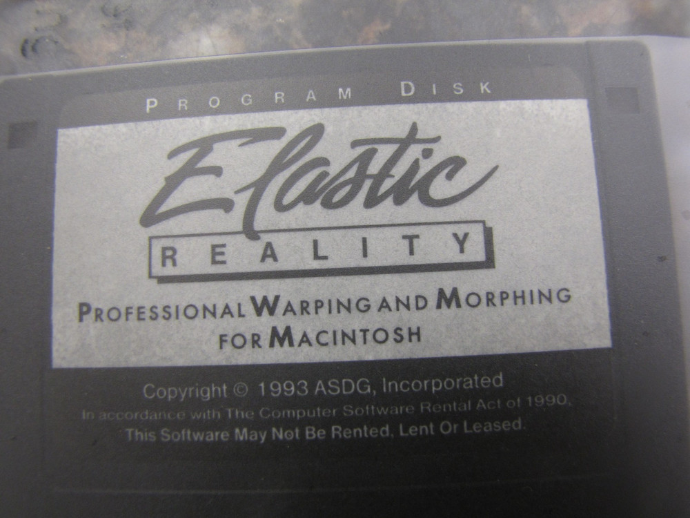 Elastic Reality Professional Warping & Morphing Software Macintosh (1993) - ASDG