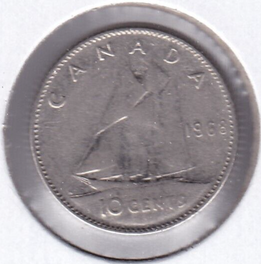 1968 Canada 10 Cents L1