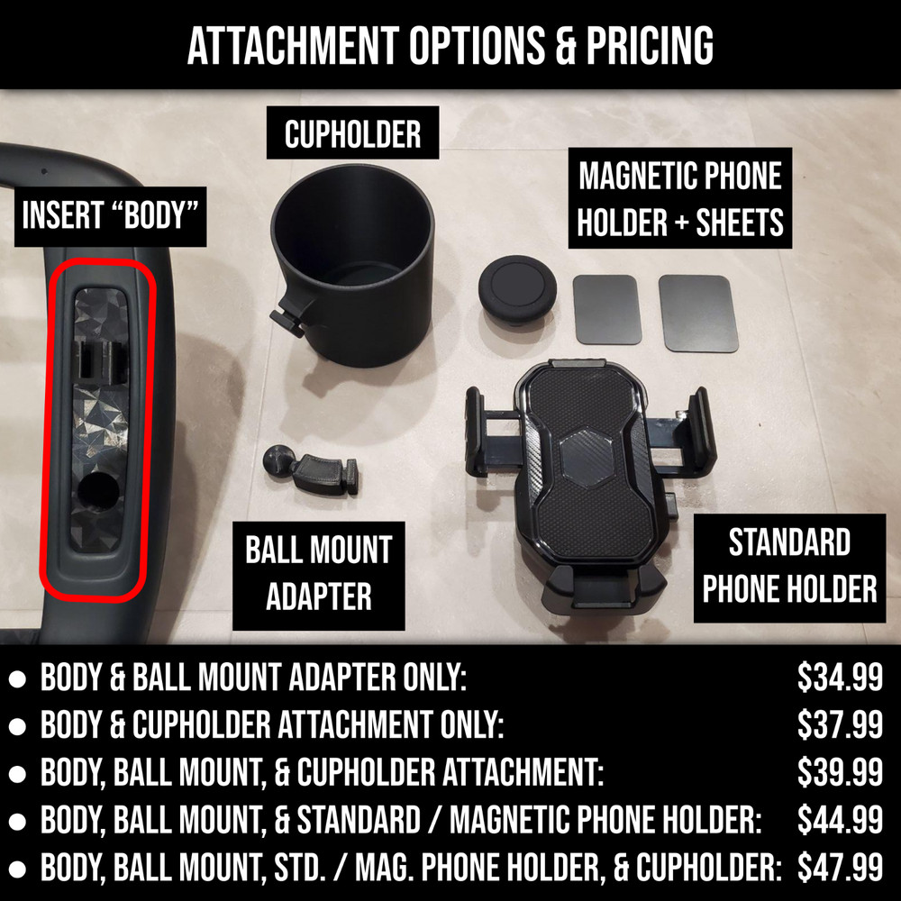 Modular Phone Mount & Cupholder for 1992-2000 Lexus SC300 / SC400