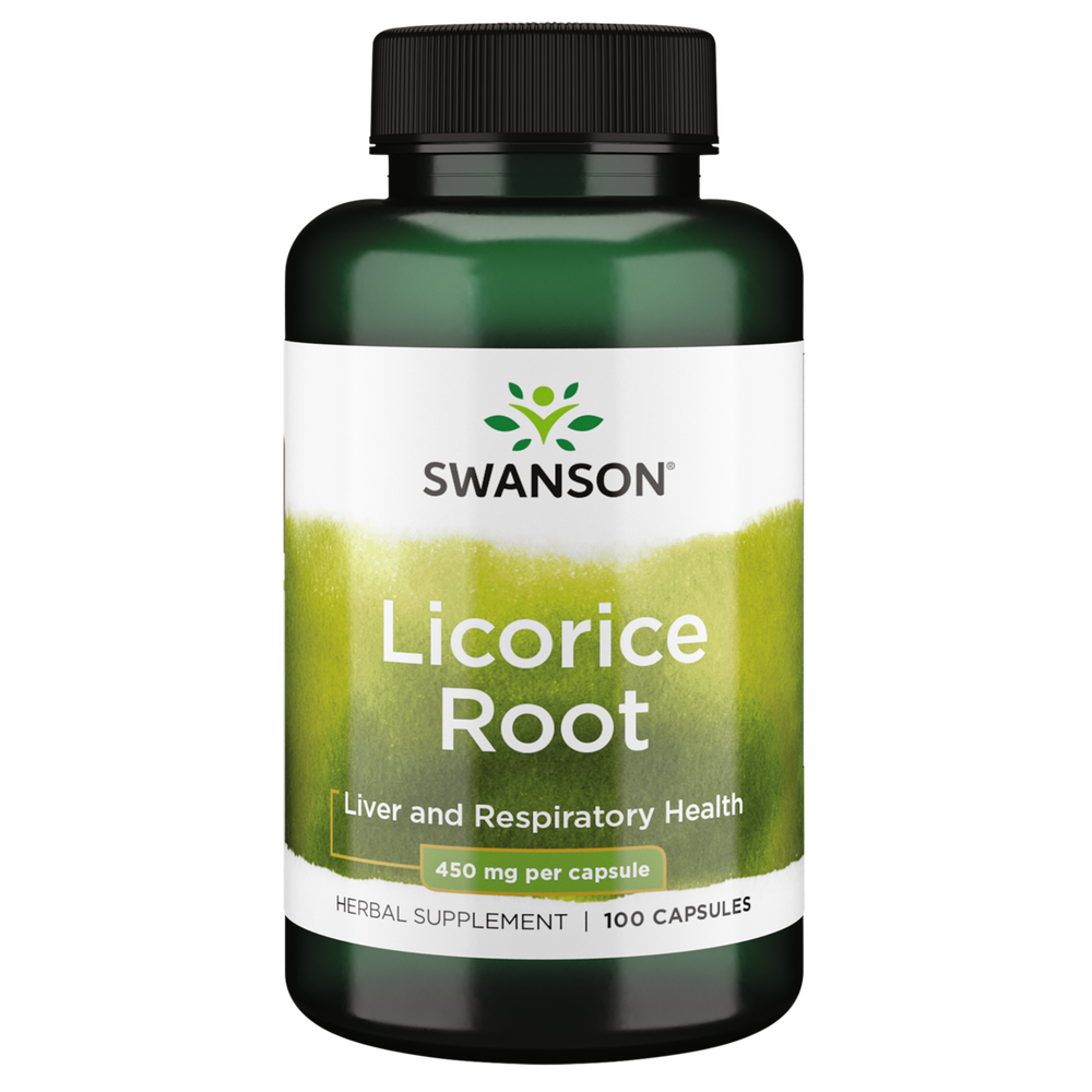 Swanson Licorice Root 450 mg 100 Capsules