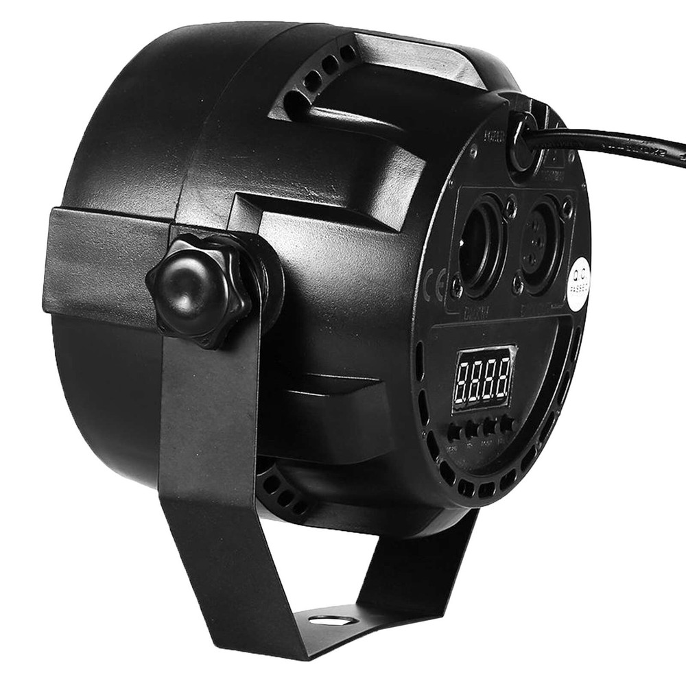 Eliminator Mini Par UV LED Effect Par Lights (8 Pack) + Case + Clamps + Cables