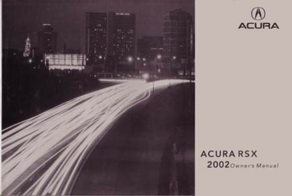 2002 Acura RSX Owner's Manual