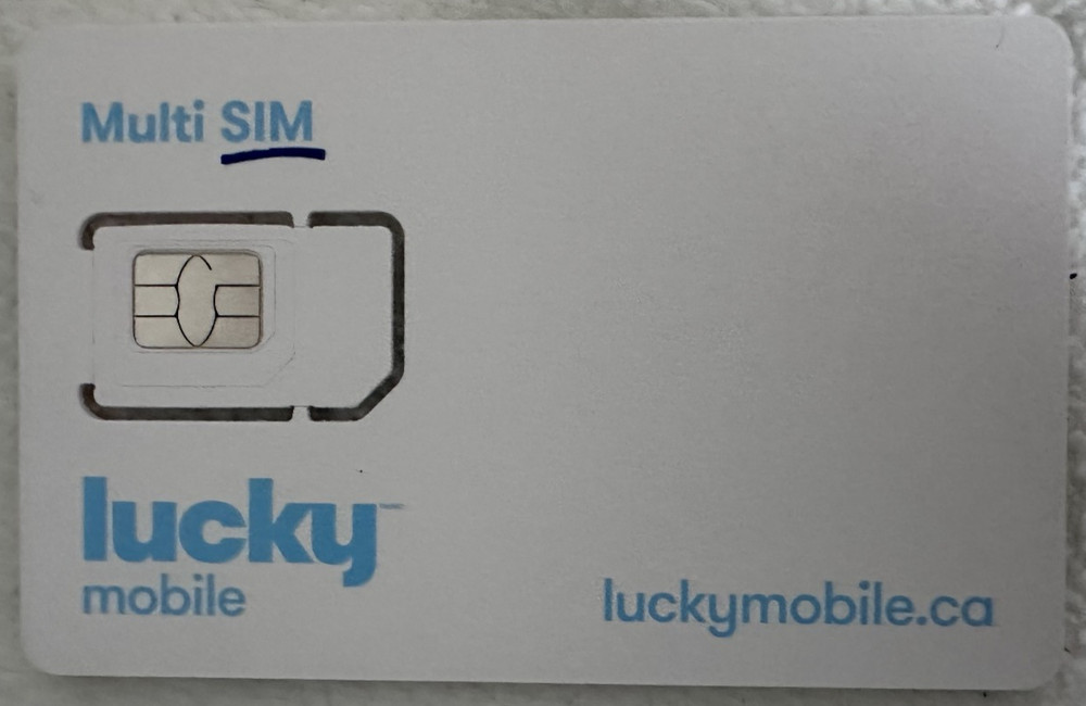 NEW Lucky Mobile Sim Card - Triple Cut