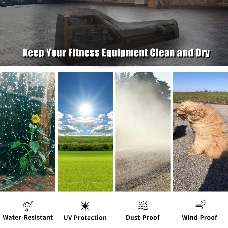 Rowing Machine Cover, Cover for Concept 2 Rowing Machine Waterproof Rower Cov...